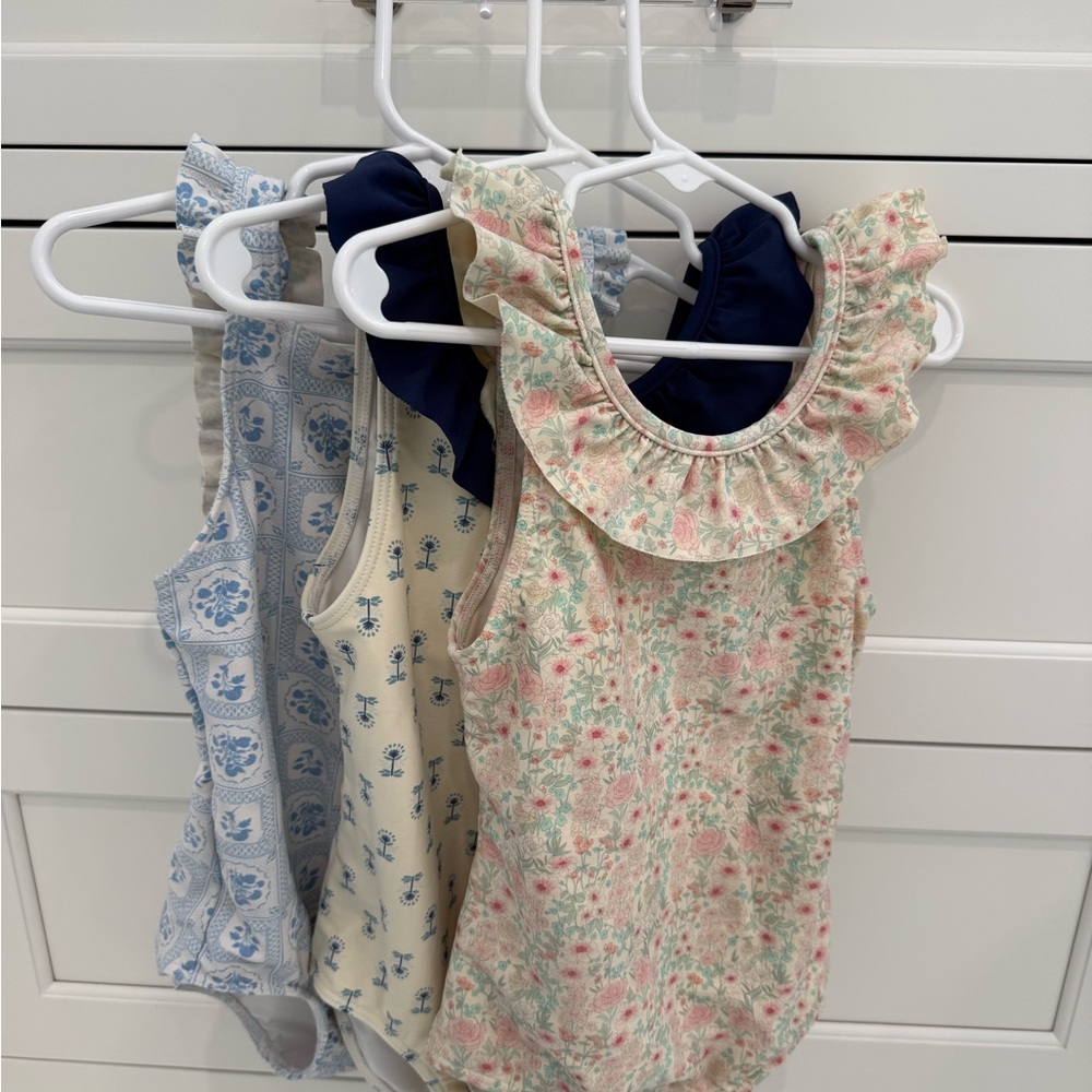 Trio of Minnow Swim Suit One Pieces
